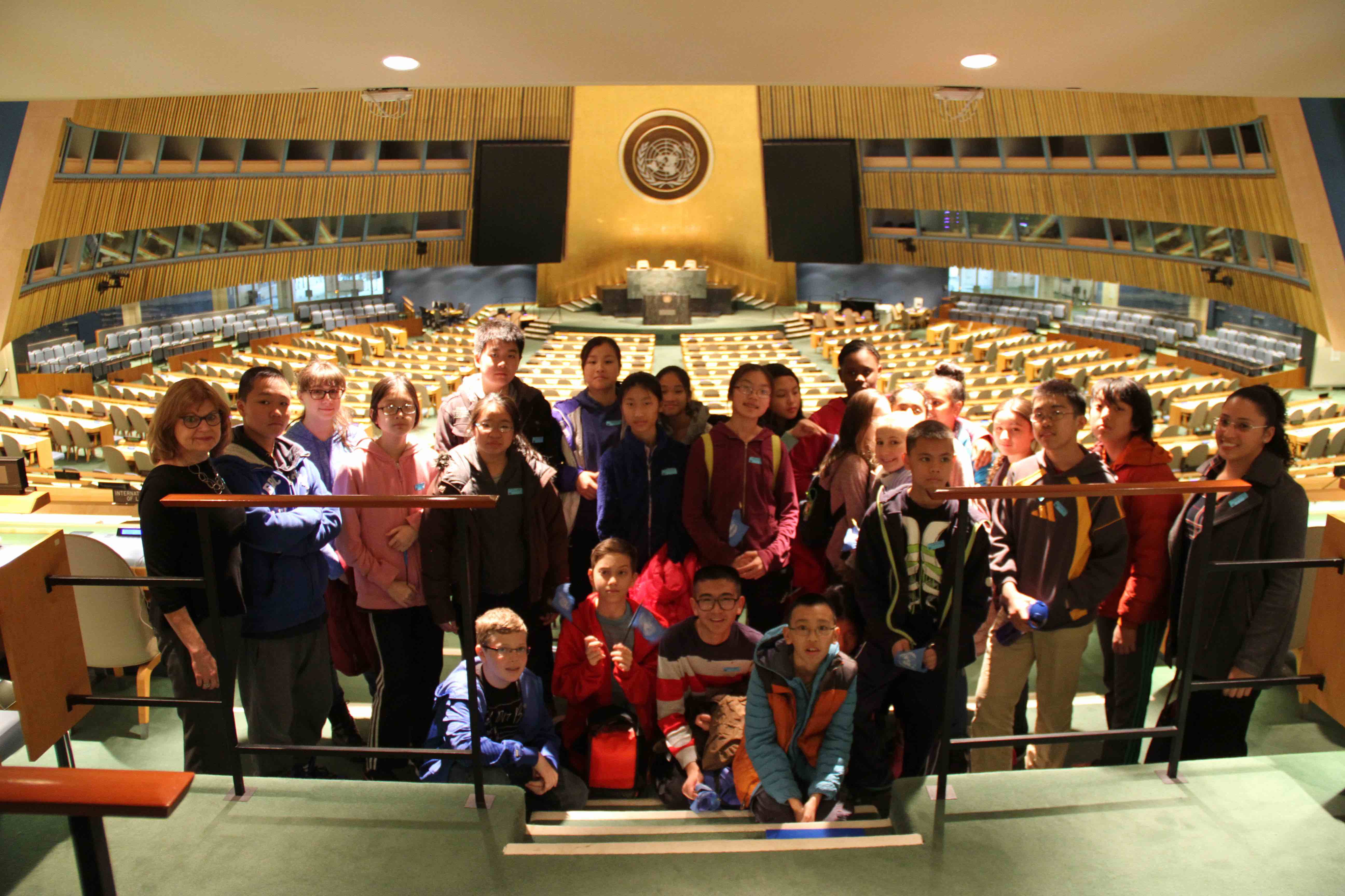 Students visiting the United Nations